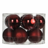 Набор 10 шаров  6 см Темно-красный